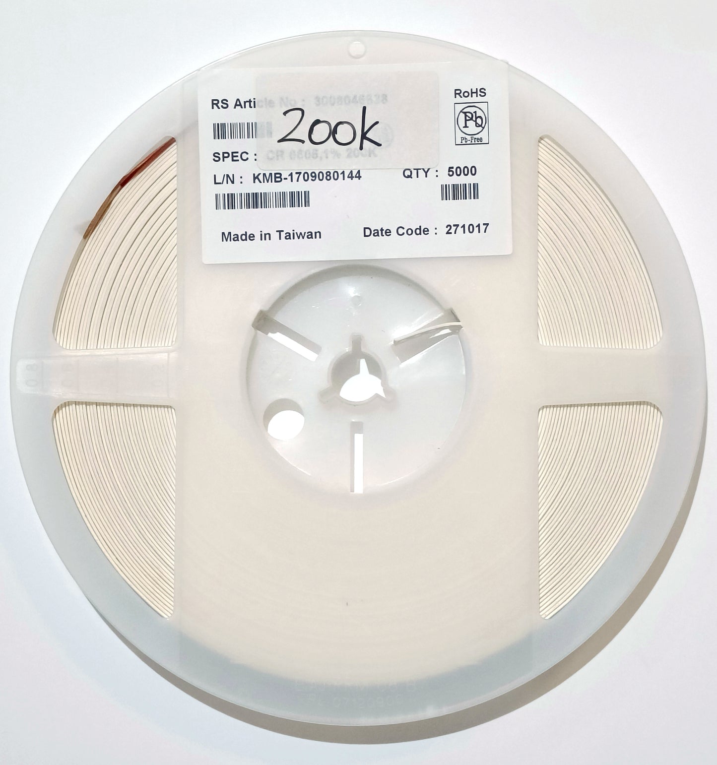 0805 thick-film resistors, 200kΩ - partial reel