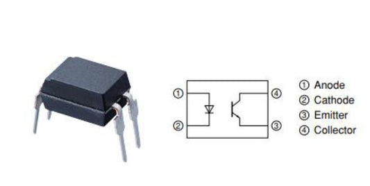 Sharp PC817 optocouplers (DIP-4 - set of 2)