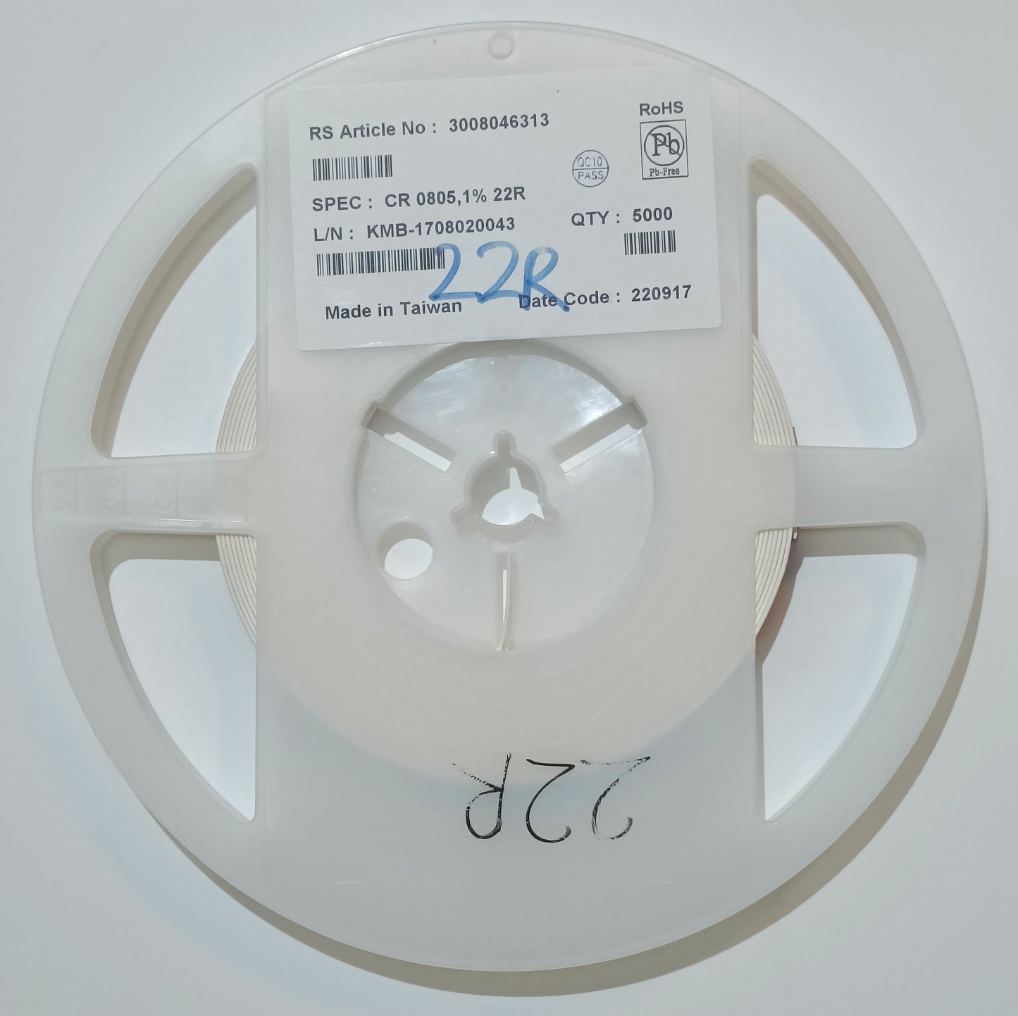 0805 thick-film resistors, 22Ω - partial reel.