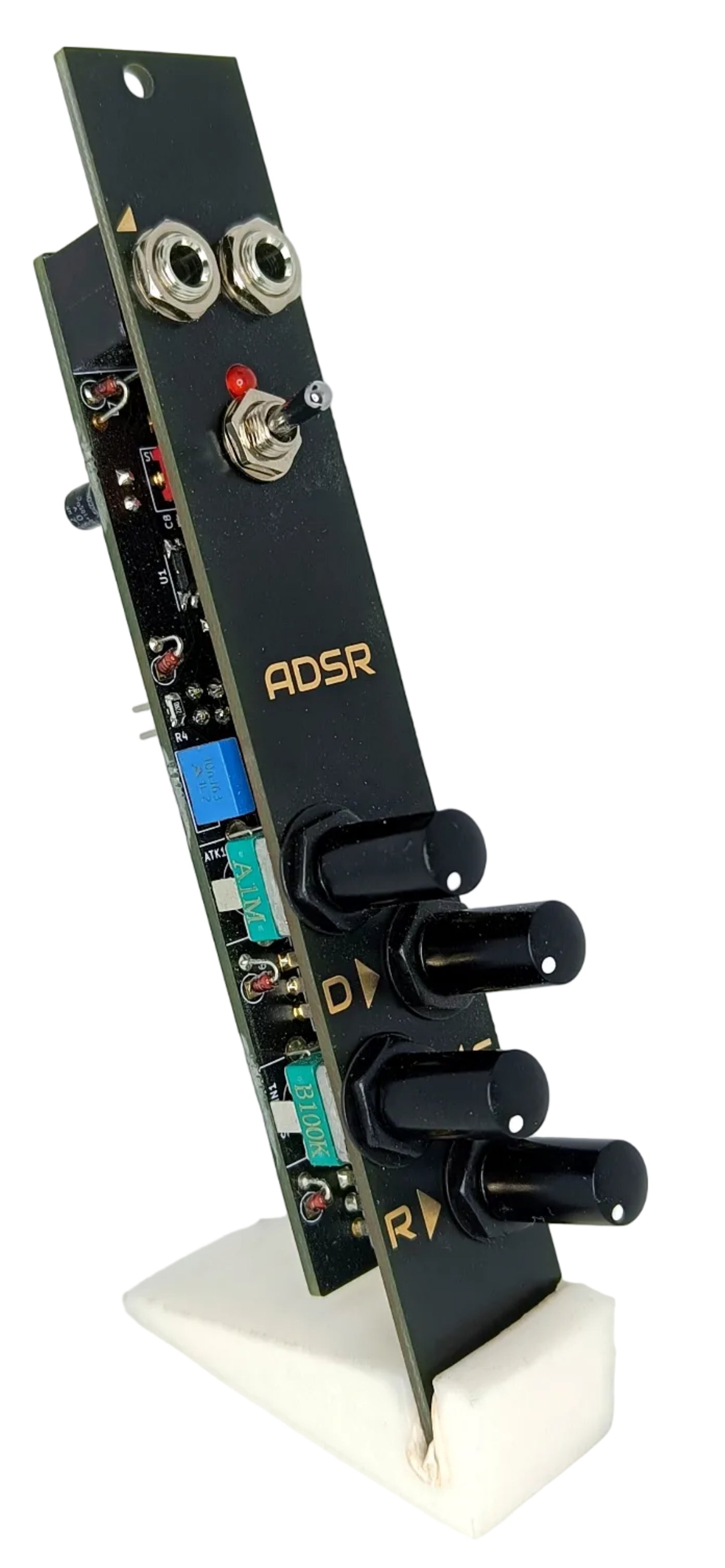 ADSR exponential envelope generator with range switch (4HP - updated design)