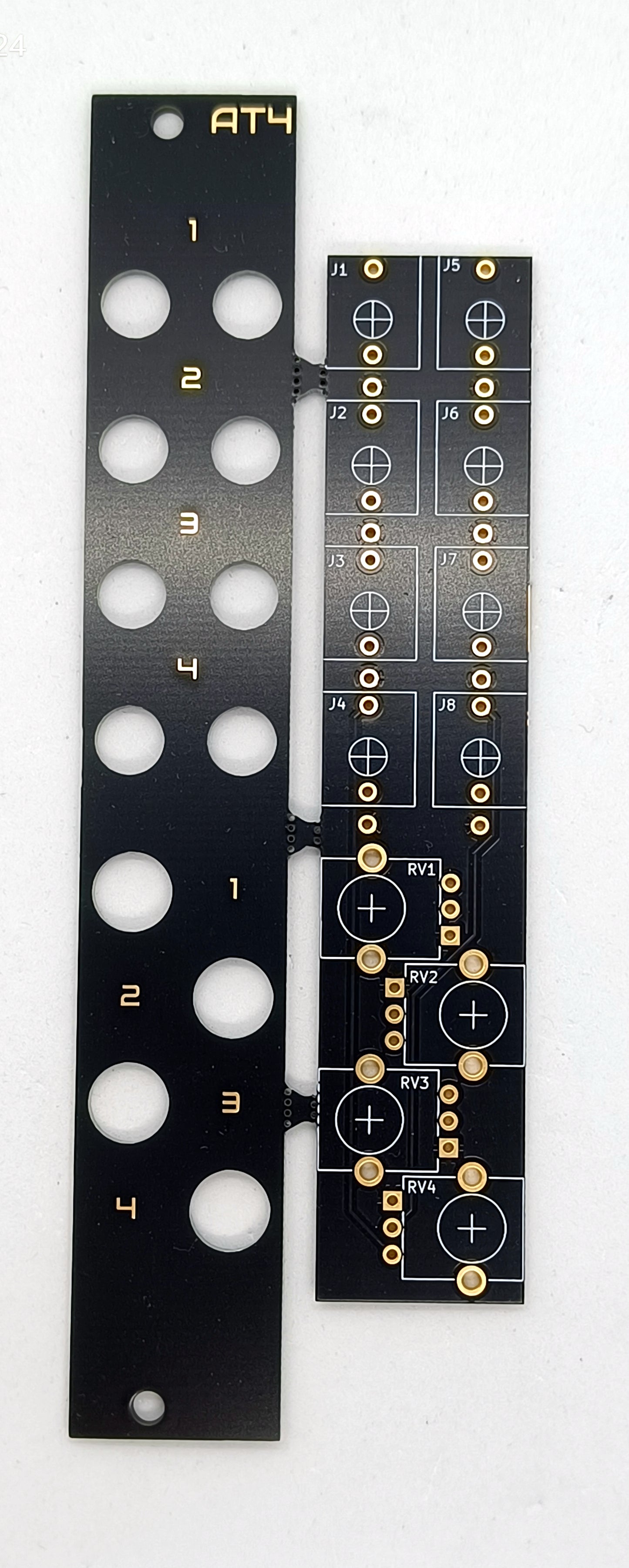 QUADATT: quad passive attenuator - PCB/panel set (4HP)