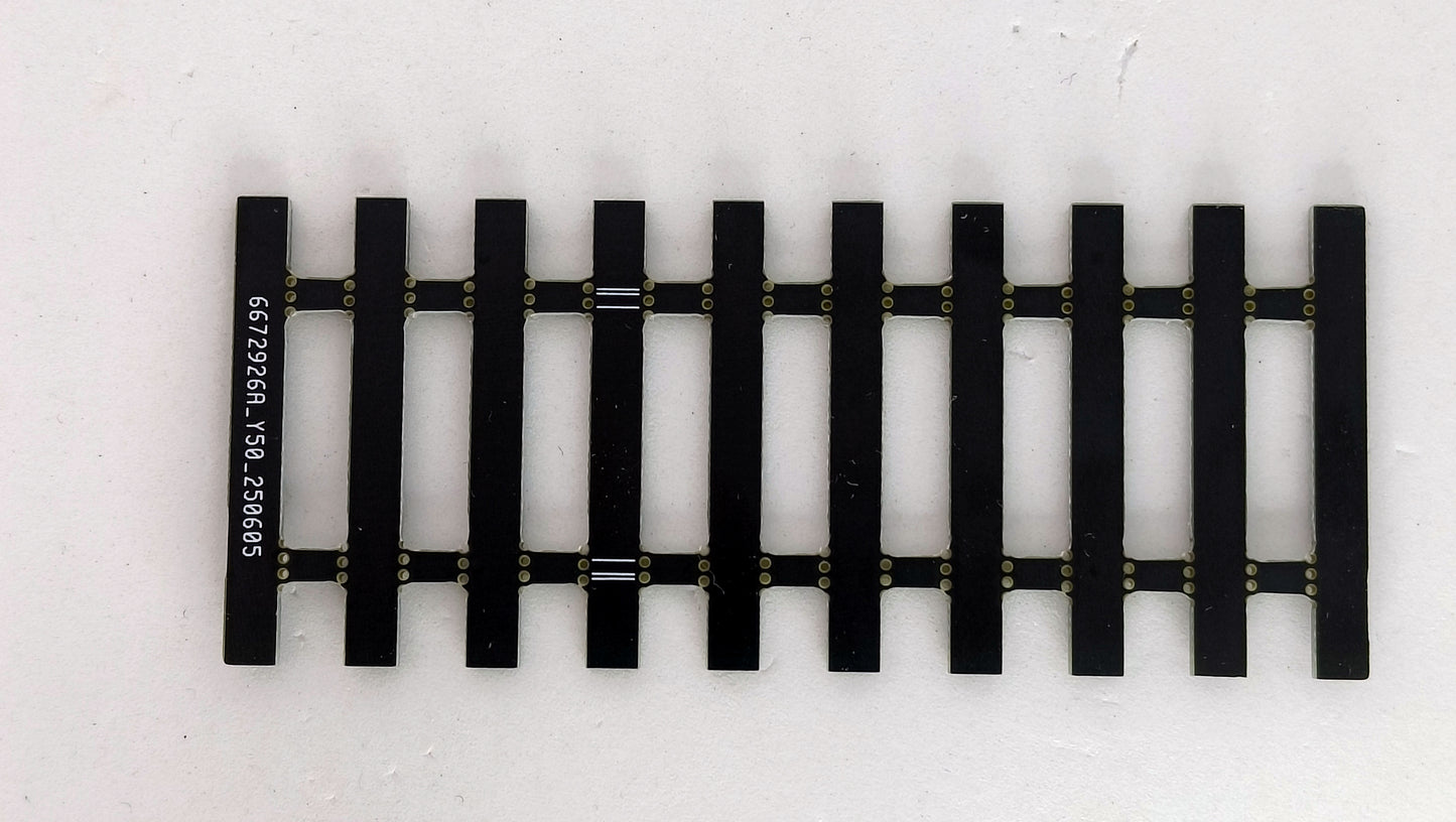 PCB model railway sleepers (for 9mm or 16.5mm track - fret of 10)