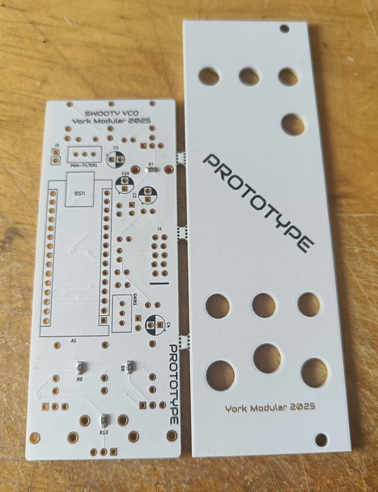 SWOOTY: Prototype hackable DVCO - PCB/panel set (8HP)