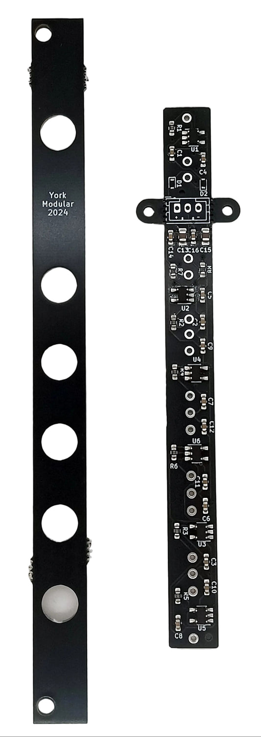 AM5: 5-way buffered multiple module (2HP - partial build)