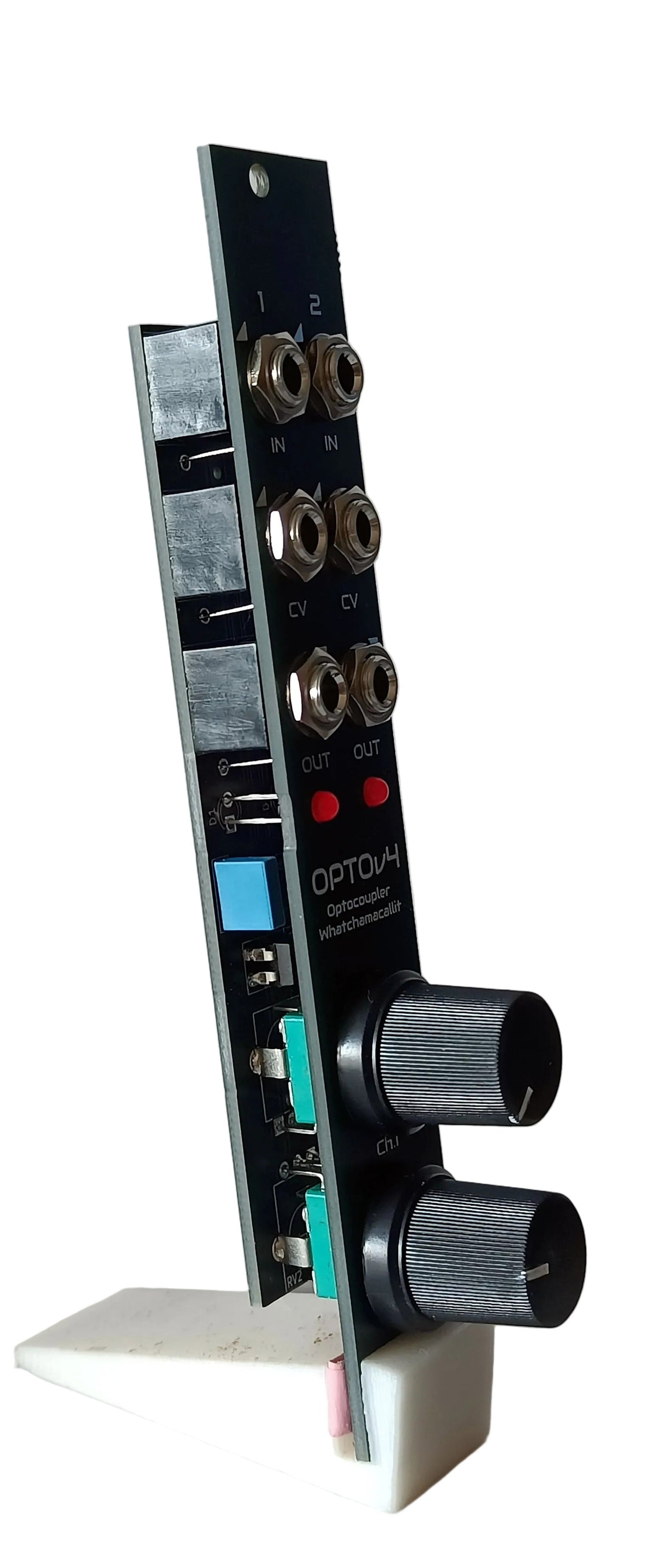 OPTOv4: Dual-channel passive optocoupler VCA/filter/low-pass gate (4HP)