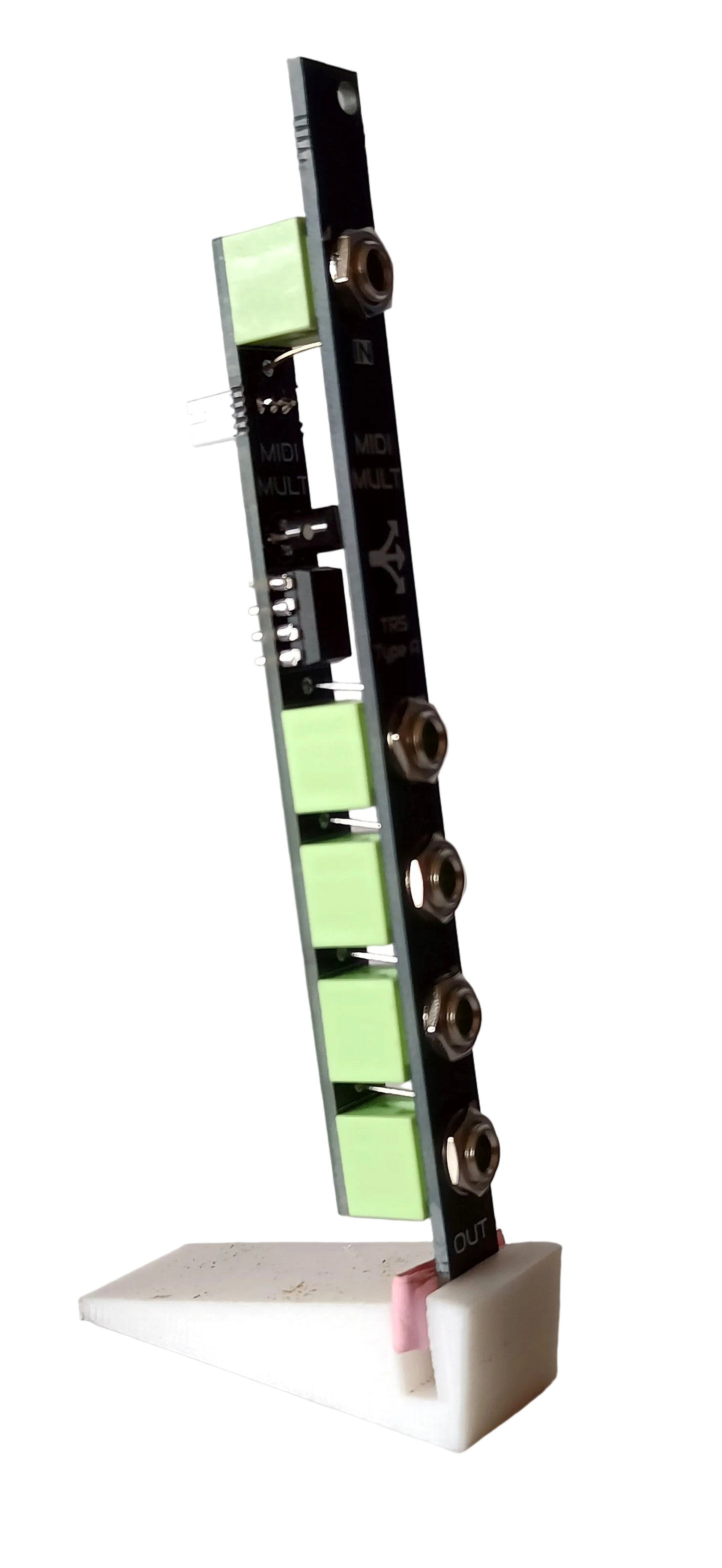 MIDI-MULTv2: 4-way TRS MIDI thru module (2HP)