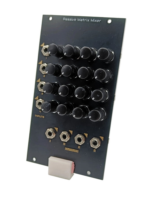 Passive matrix mixer electronic component on a white background