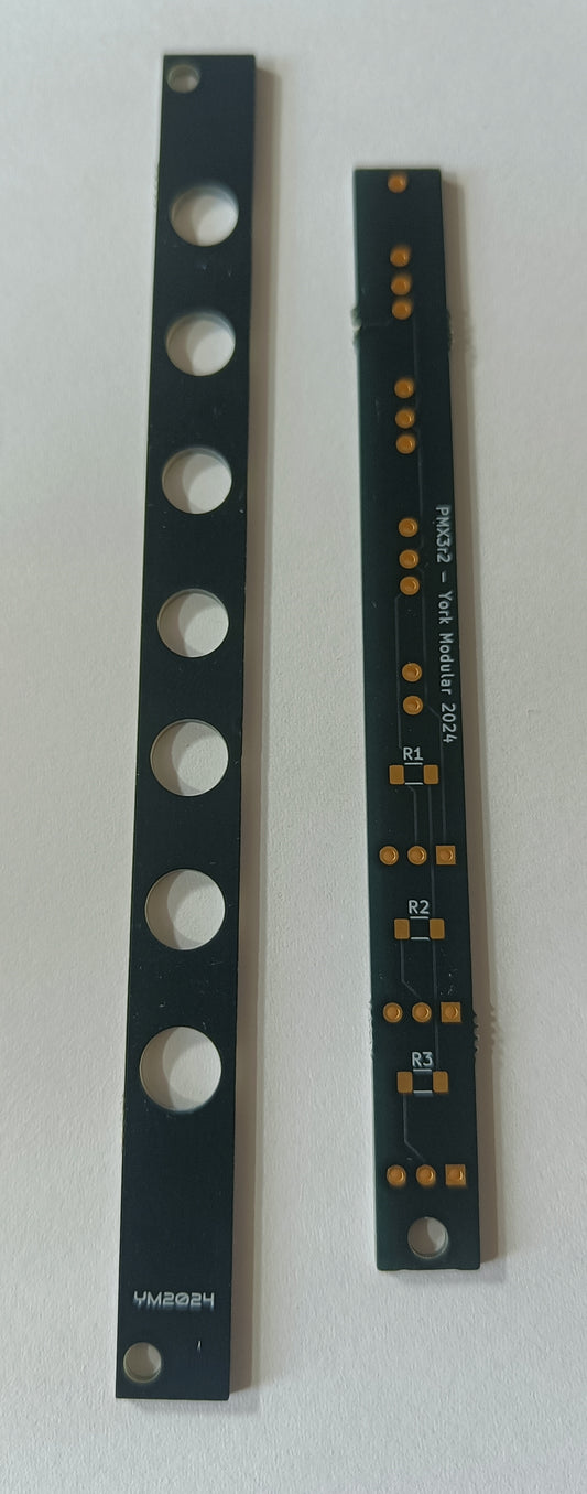 PMX3.2: PCB/panel set for 3-channel passive mixer (2HP)