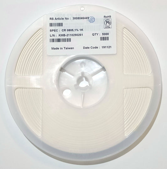 0805 thick-film resistors, 1kΩ - full reel