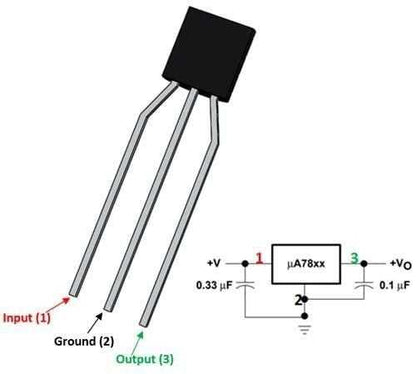 78L08 voltage regulator (TO-92)