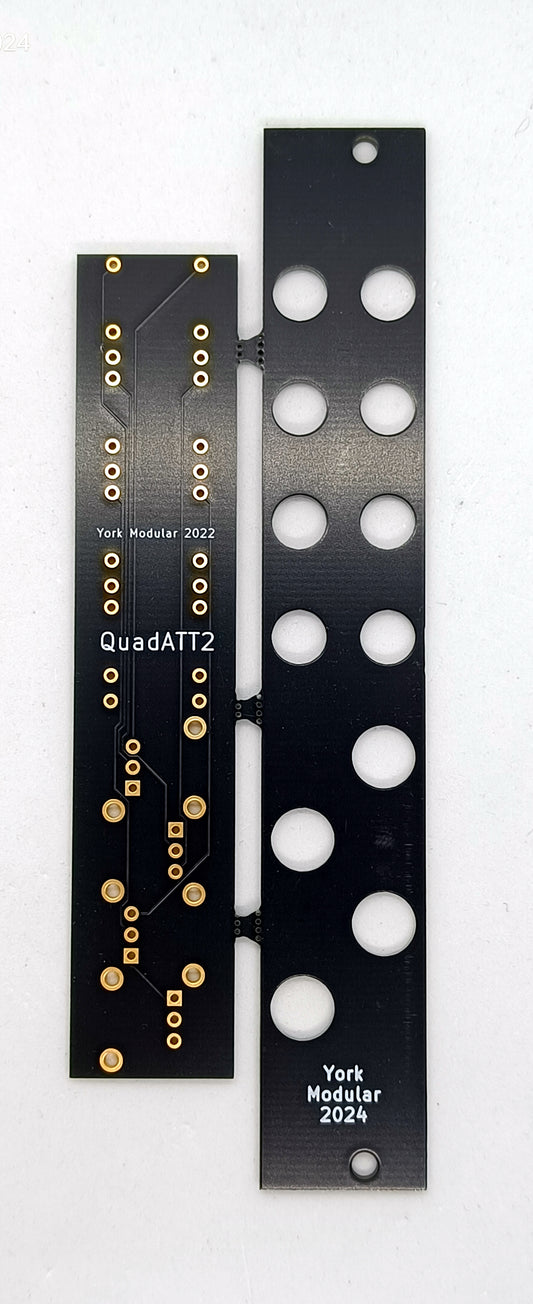 QUADATT: quad passive attenuator - PCB/panel set (4HP)