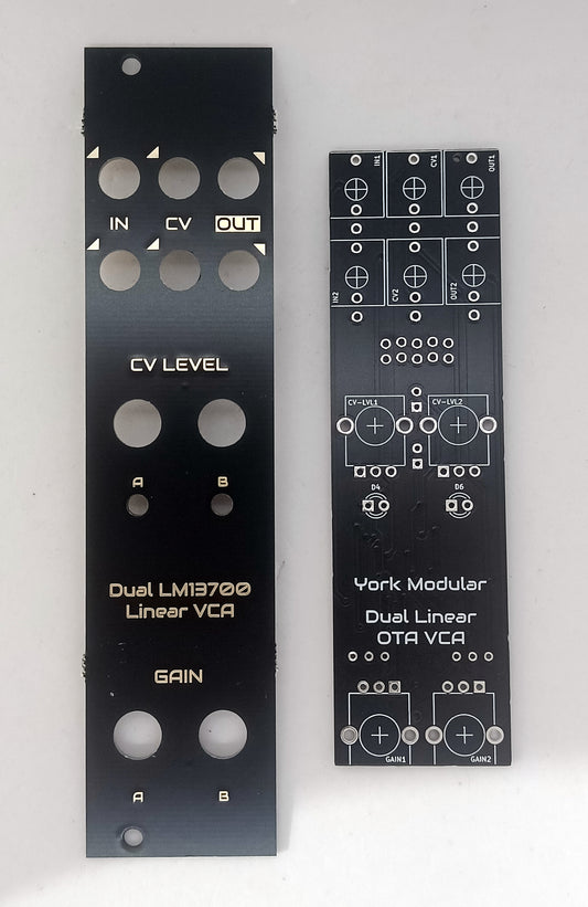 OTAVCAv2: Dual LM13700 linear VCA (partial build - PCB/panel)