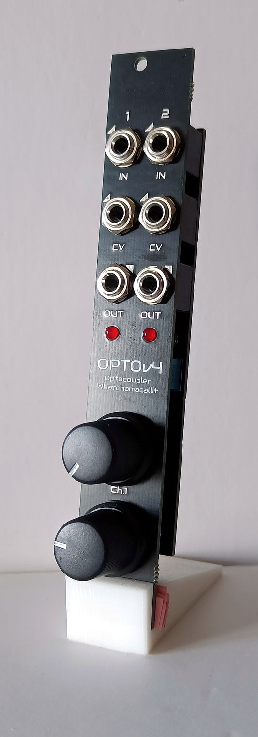 OPTOv4: Dual-channel passive optocoupler VCA/filter/low-pass gate (4HP)