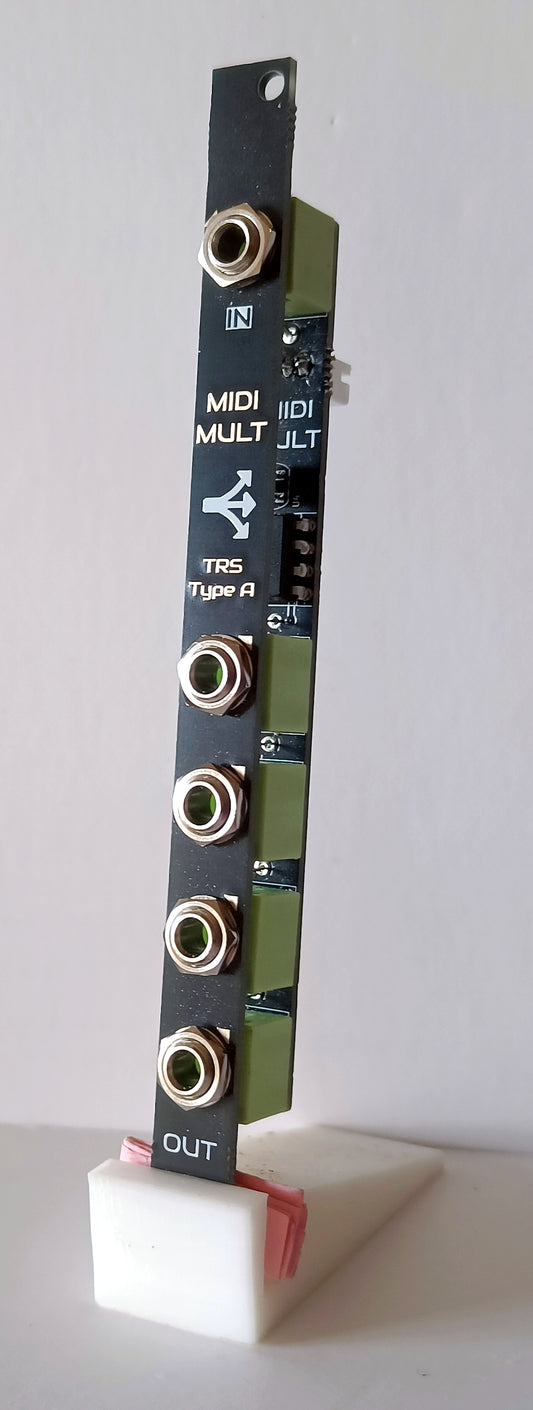 MIDI-MULTv2: 4-way TRS MIDI thru module (2HP)