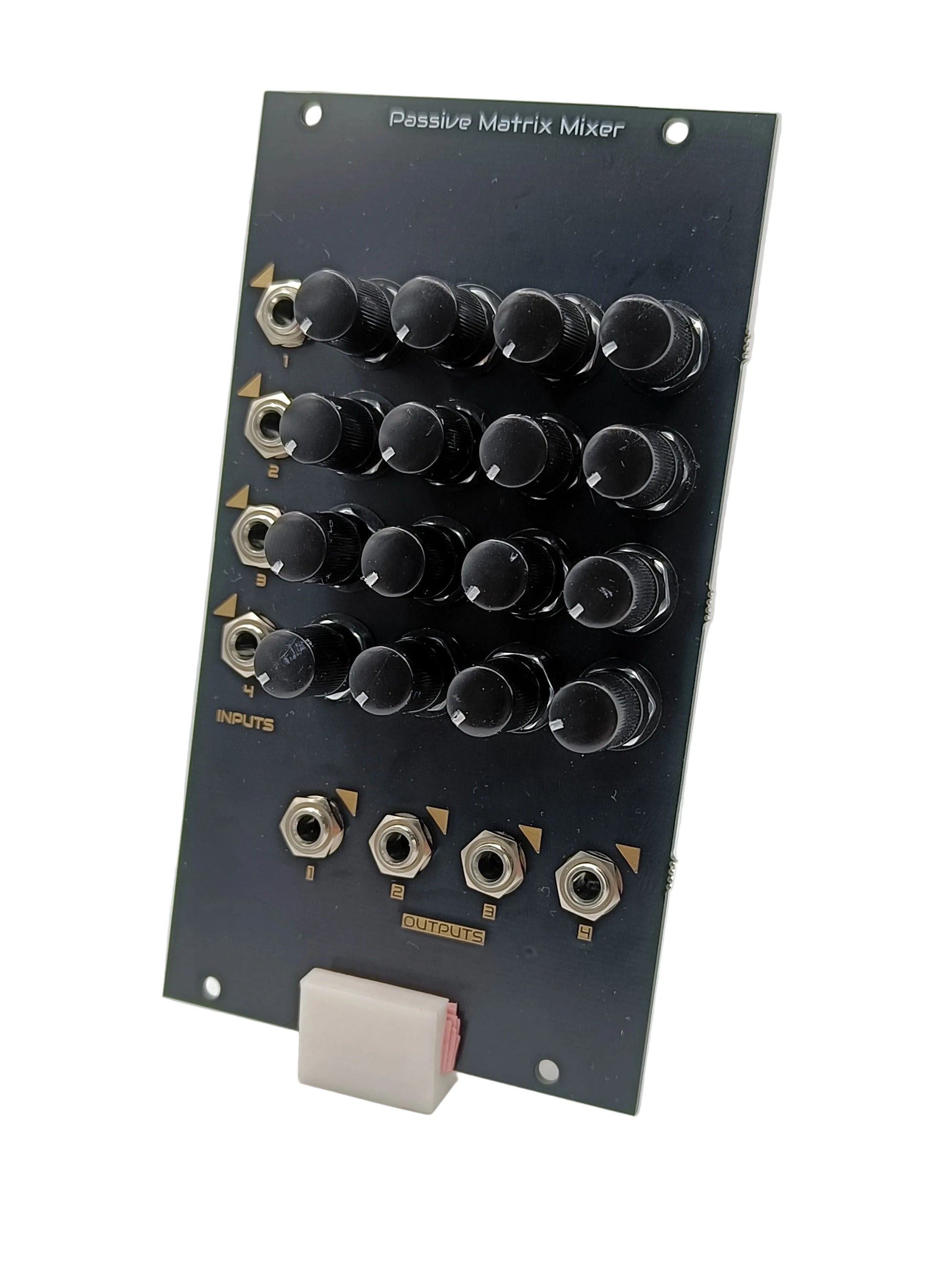 Passive matrix mixer electronic component on a white background