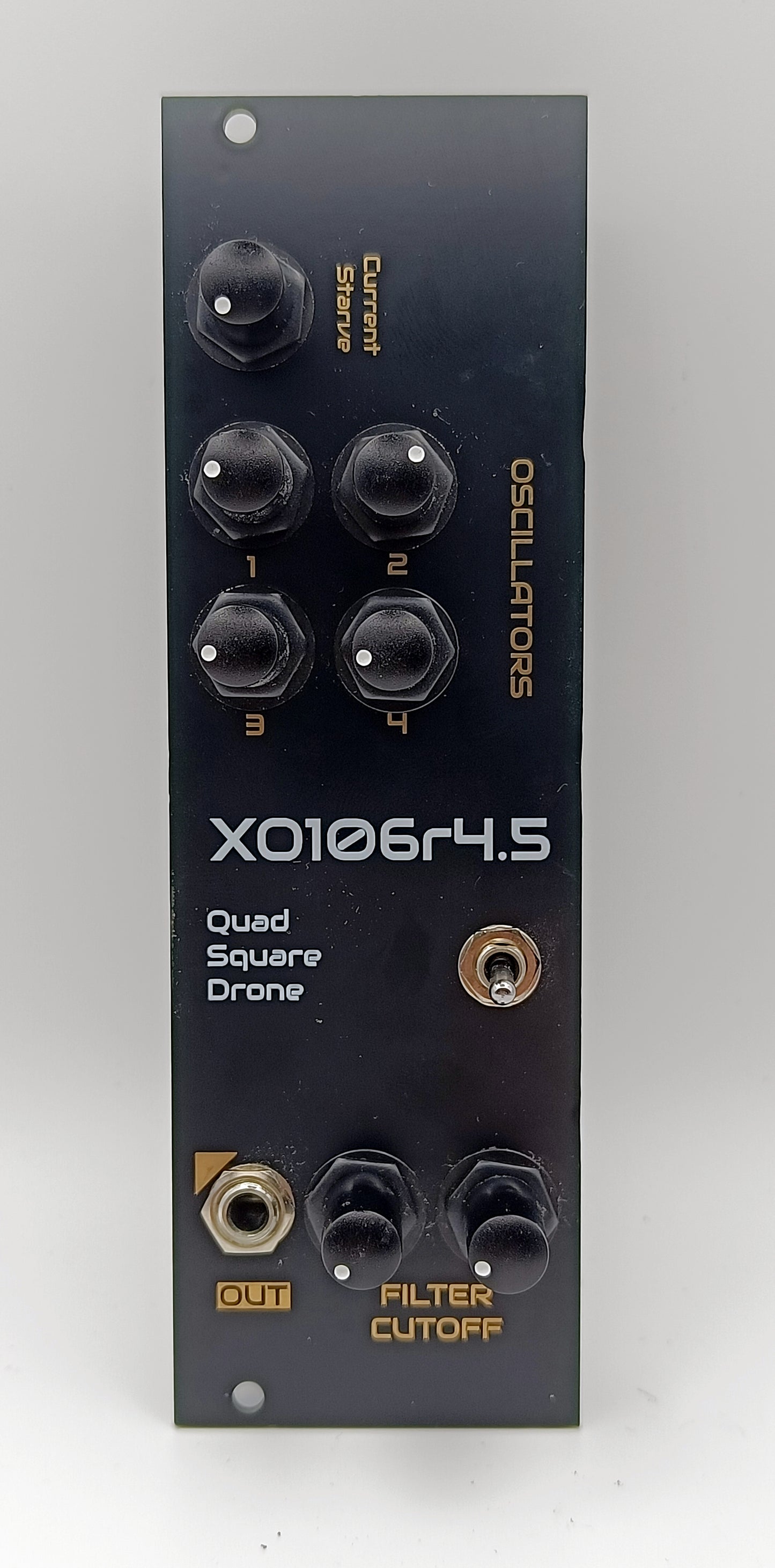 XO106r4.5 - quad square wave drone generator with filter and current starve (LAST ONE)