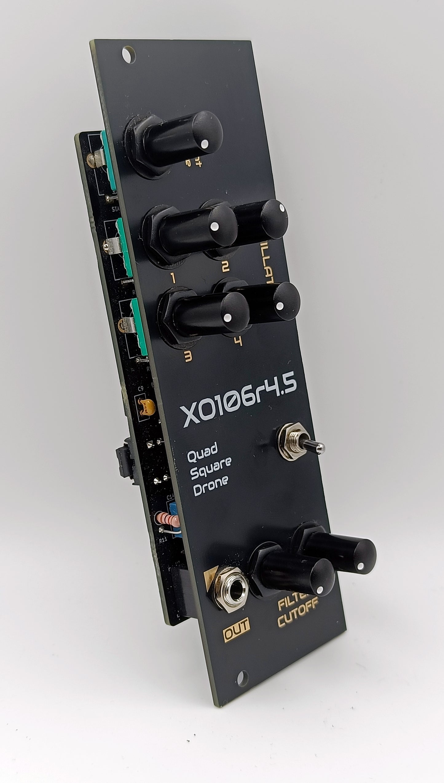 XO106r4.5 - quad square wave drone generator with filter and current starve (LAST ONE)