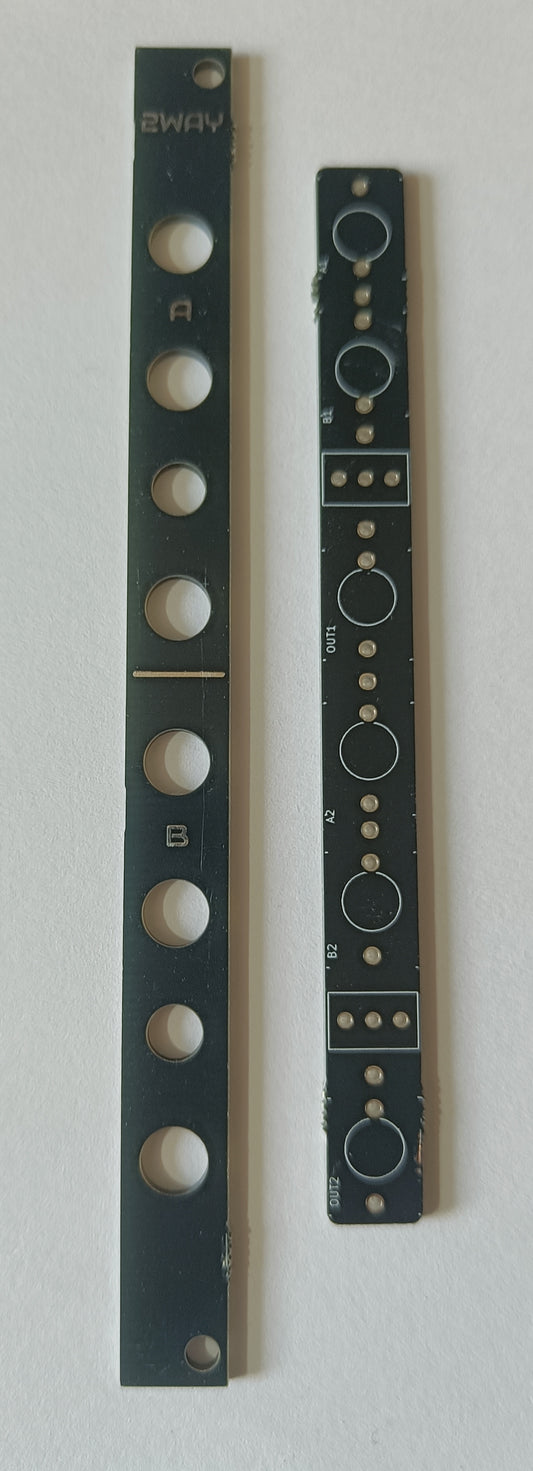 2WAY: PCB/panel for dual manual switch module (2HP)