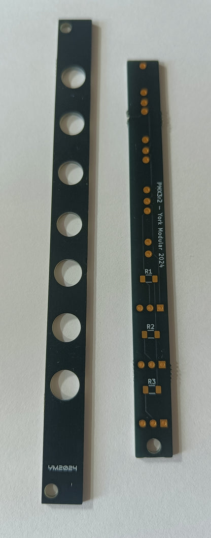 PMX3.2: PCB/panel set for 3-channel passive mixer (2HP)