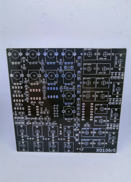 XO106r5 (RUN 2): Quad square-wave drone module with patchable logic and filter (22HP)
